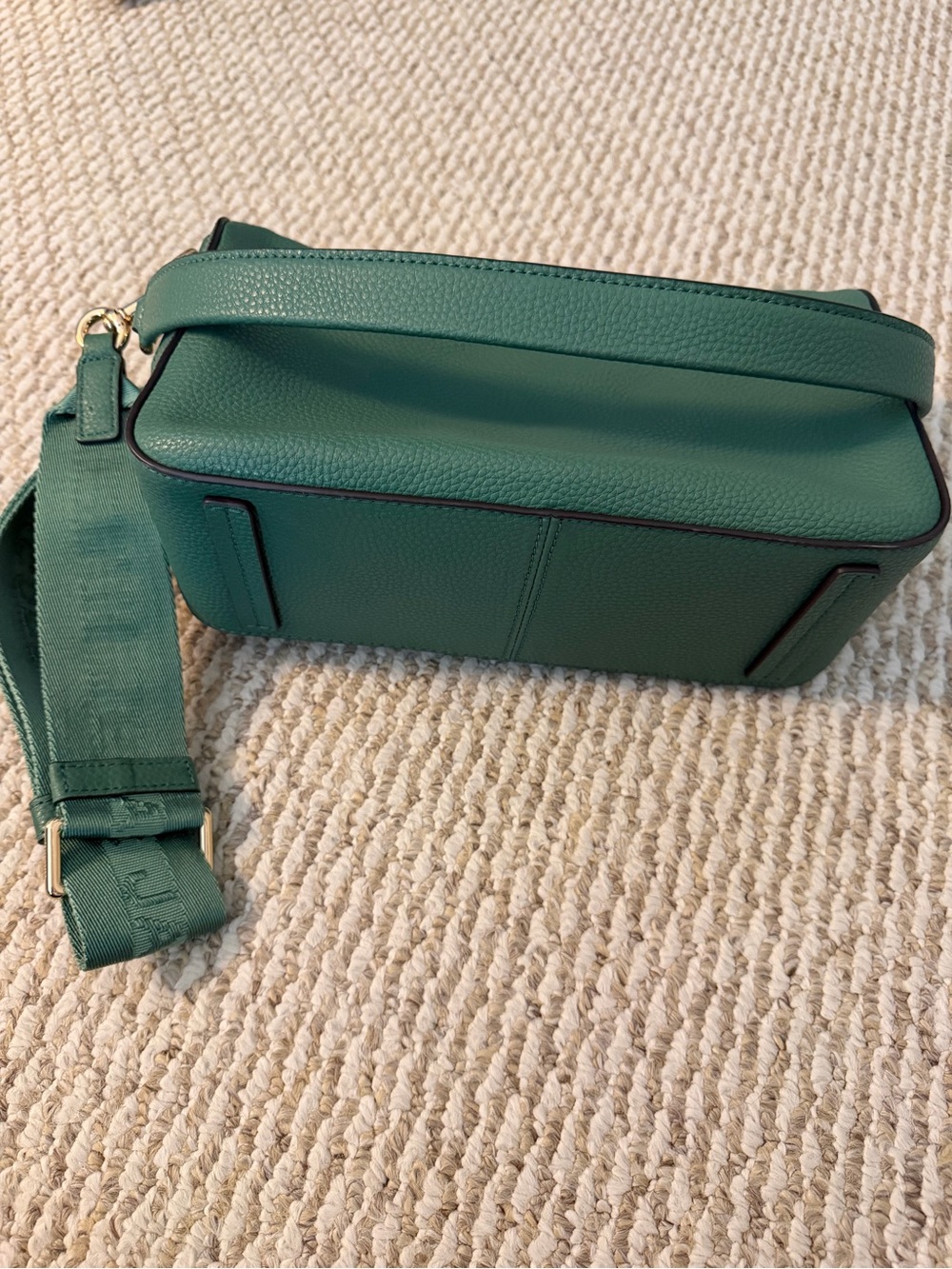 Marc Jacobs Teal Pebbled Leather Crossbody with Branded Strap - Picture 6 of 6